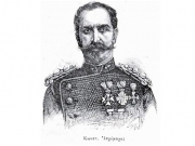 Κωνσταντίνος Ιω. Ισχόμαχος  (1838-1888). Ξυλογραφία  από το περιοδικό  «Ποικίλη Στοά» του 1888