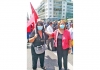 Η Αννα Βαγενά  στη χθεσινή απεργιακή πορεία της Αθήνας