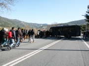 Καθιστική διαμαρτυρία προσφύγων στην εθνική