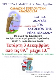 Αιμοδοσία στη Νέα Αγχίαλο