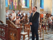 * ΚΡΑΤΟΥΣΕ ...Θερμοπύλες τις δύσκολες μέρες του 15Αύγουστου, ο αντιδήμαρχος Τυρνάβου Χριστόφορος Κατσαρός, ο οποίος, εκπροσωπώντας τη Δημοτική Αρχή, πρόλαβε όλες τις θρησκευτικές και πολιτιστικές εκδηλώσεις της επαρχίας.