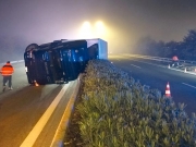 Εκτροπή φορτηγού στην εθνική οδό