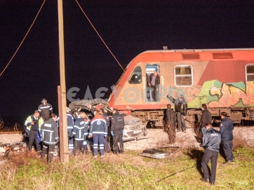 Νεκρός νεαρός άνδρας από τη σύγκρουση τρένου με Ι.Χ. στη Λάρισα