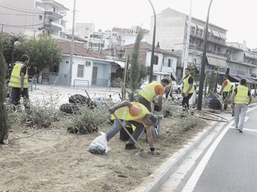 Εργασίες στον κόμβο Ηρώων Πολυτεχνείου και Βόλου